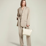 Metier - Incognito Crossbody Glossy Calfskin White Sand