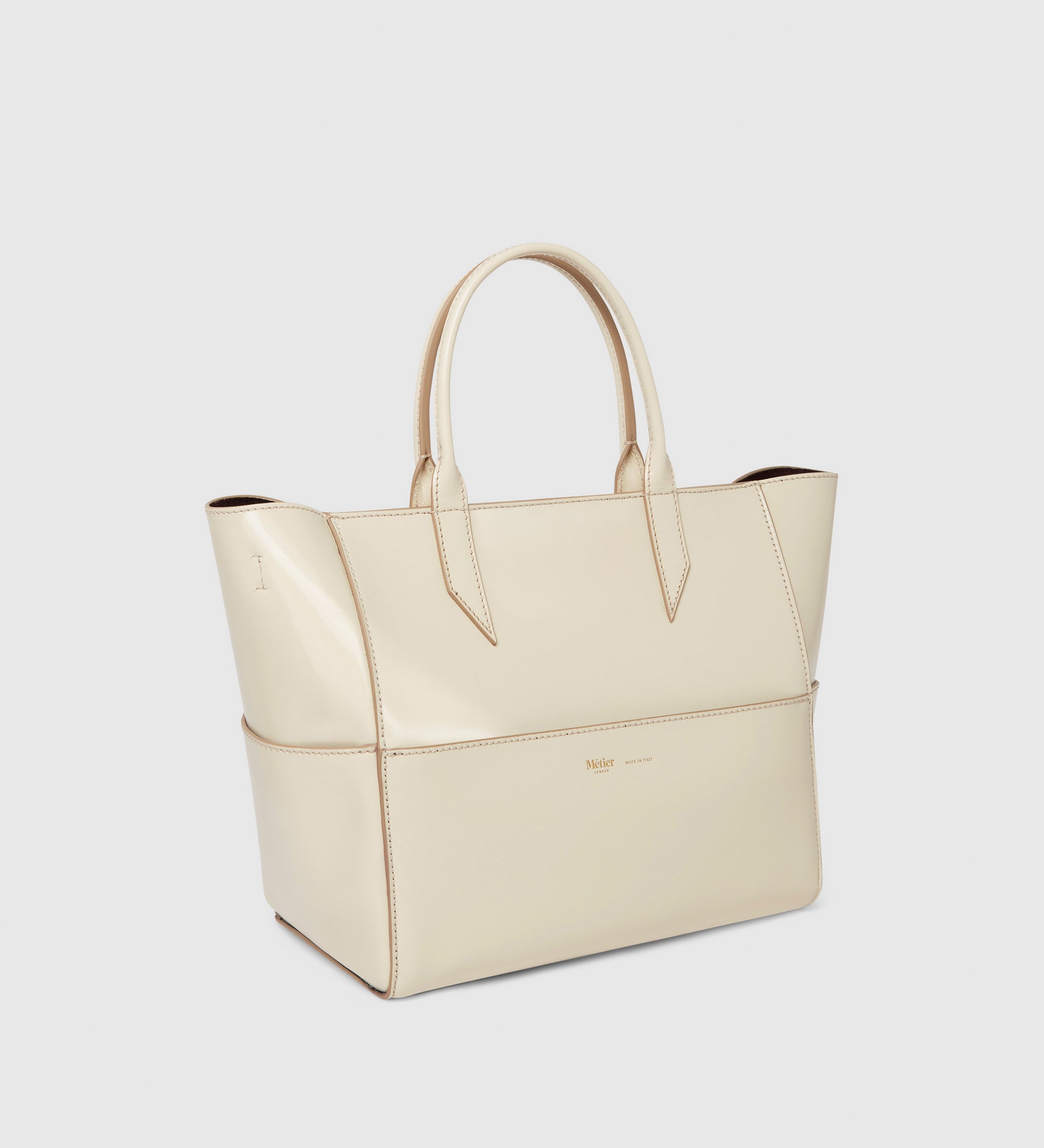 Metier - Incognito Crossbody Glossy Calfskin White Sand