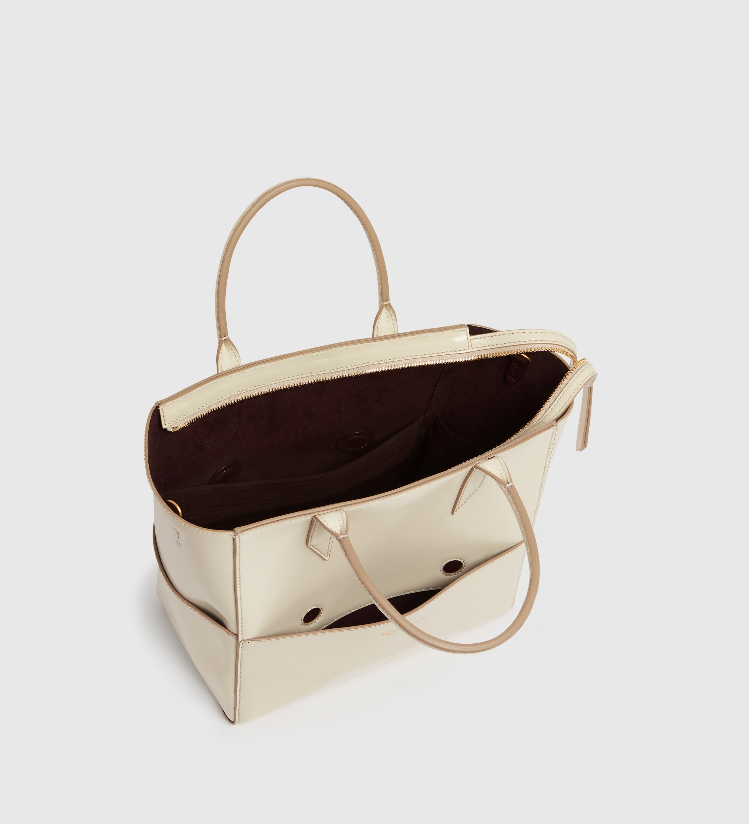 Metier - Incognito Crossbody Glossy Calfskin White Sand