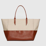Métier - Incognito Large Cabas Bag Natural Linen Cognac