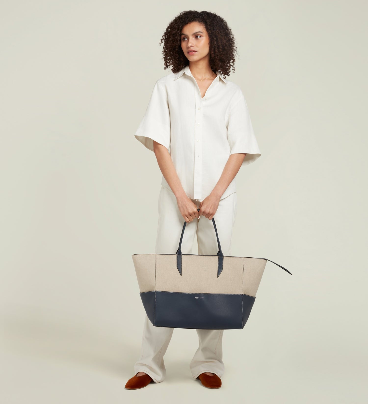 Metier - Incognito 42 Cabas Natural Linen Navy