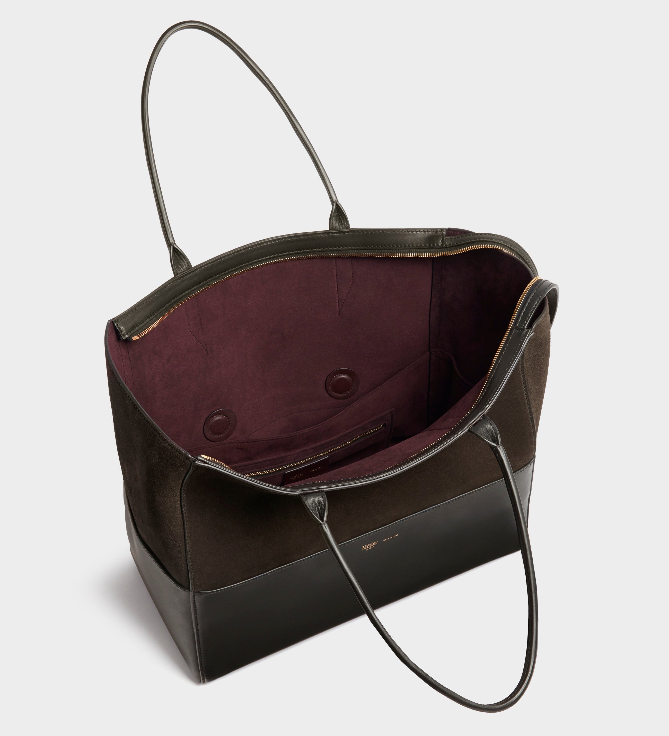 Metier - Incognito 42 Suede Chocolate and Smooth Calfskin Black