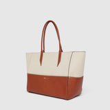 Metier - Incognito 36 Cabas Natural Linen with Cognac
