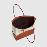 Metier - Incognito 36 Cabas Natural Linen with Cognac