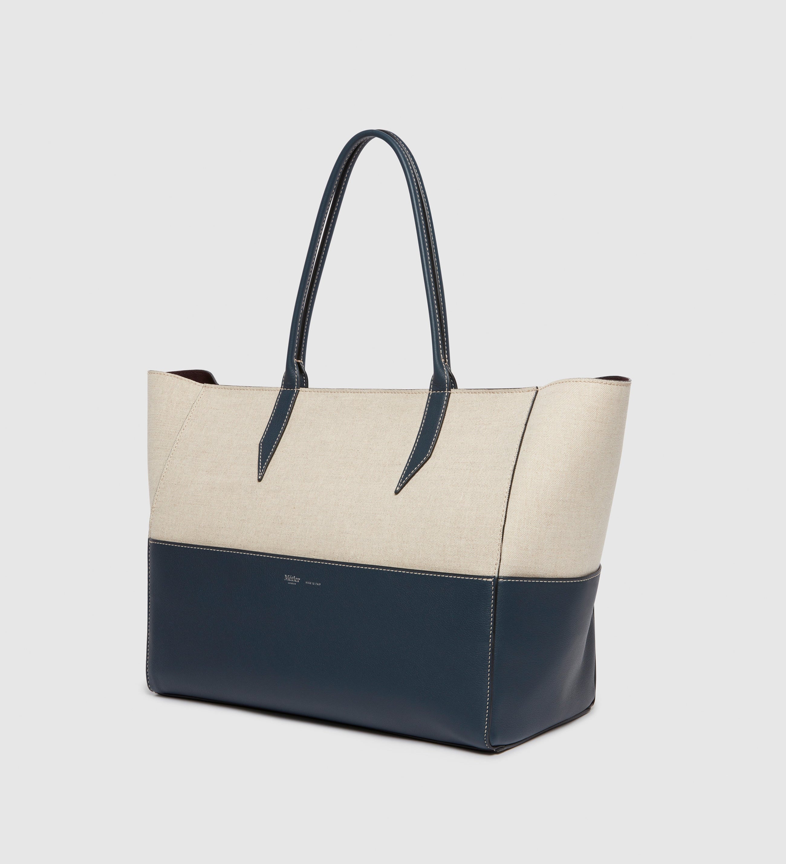 Metier - Incognito 36 Cabas Natural Linen Navy
