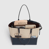Metier - Incognito 36 Cabas Natural Linen Navy