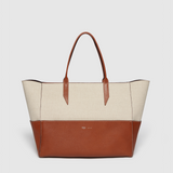 Métier - Incognito Small Cabas Natural Linen with Cognac