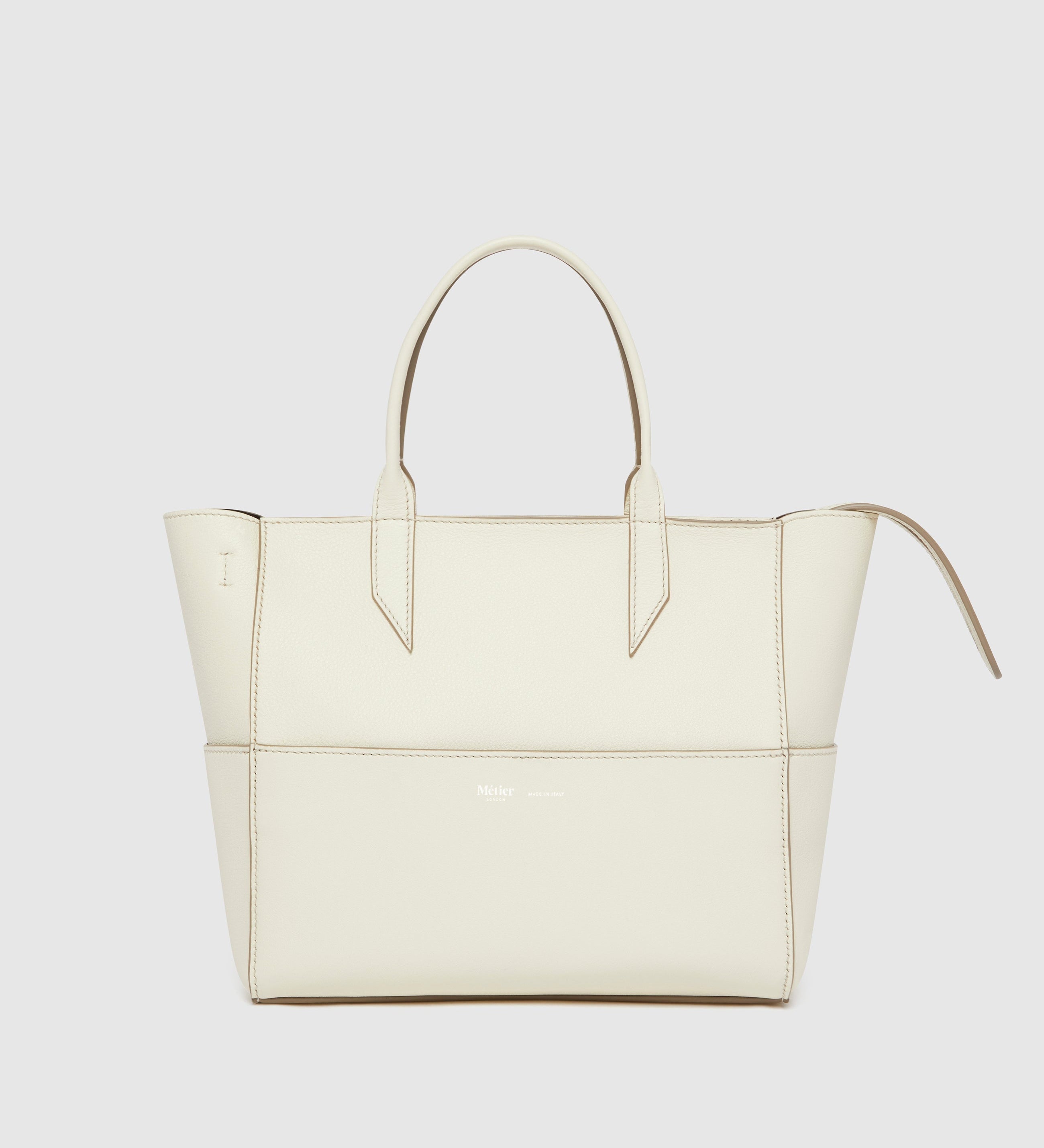 Metier - Incognito Cross Body Cabas Smooth Calfskin White Sand