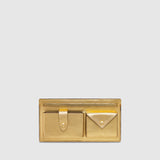 Metier - ISSIMO | Métier Inside Out Wallet Metallic Calfskin Gold