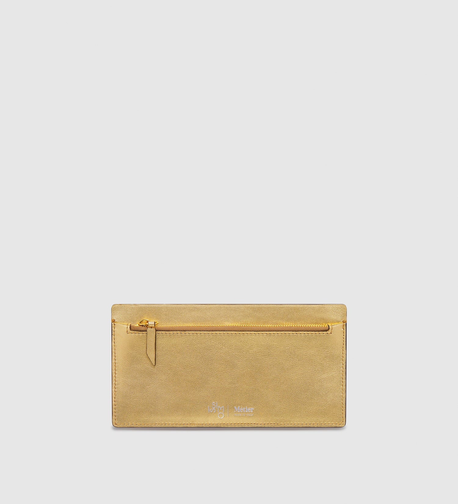 Metier - ISSIMO | Métier Inside Out Wallet Metallic Calfskin Gold