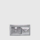 Metier - ISSIMO | Métier Inside Out Wallet Metallic Calfskin Silver