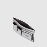 Metier - ISSIMO | Métier Inside Out Wallet Metallic Calfskin Silver