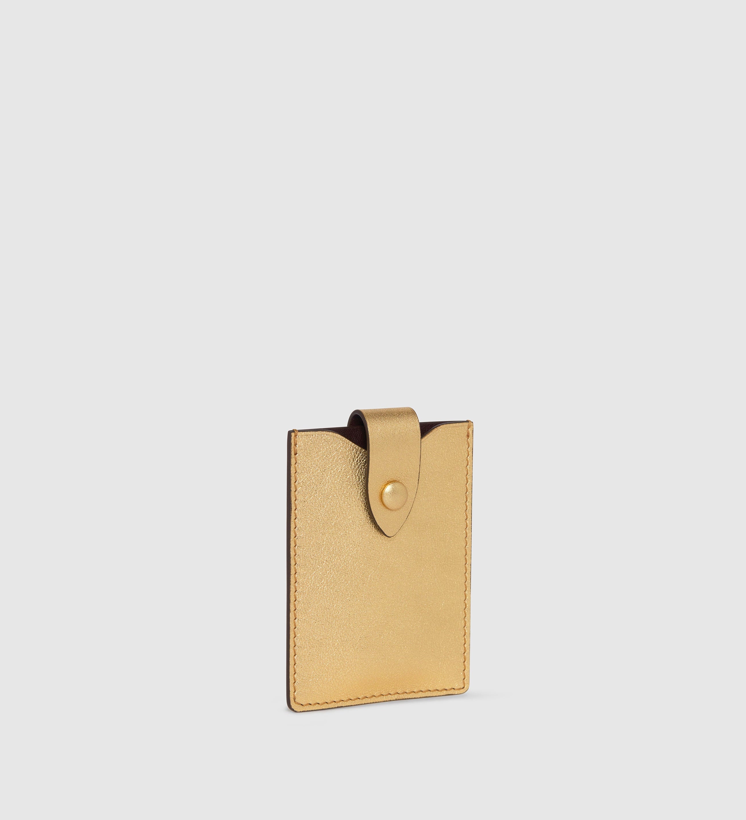 Metier - ISSIMO | Métier Small Wallet Metallic Calfskin Gold