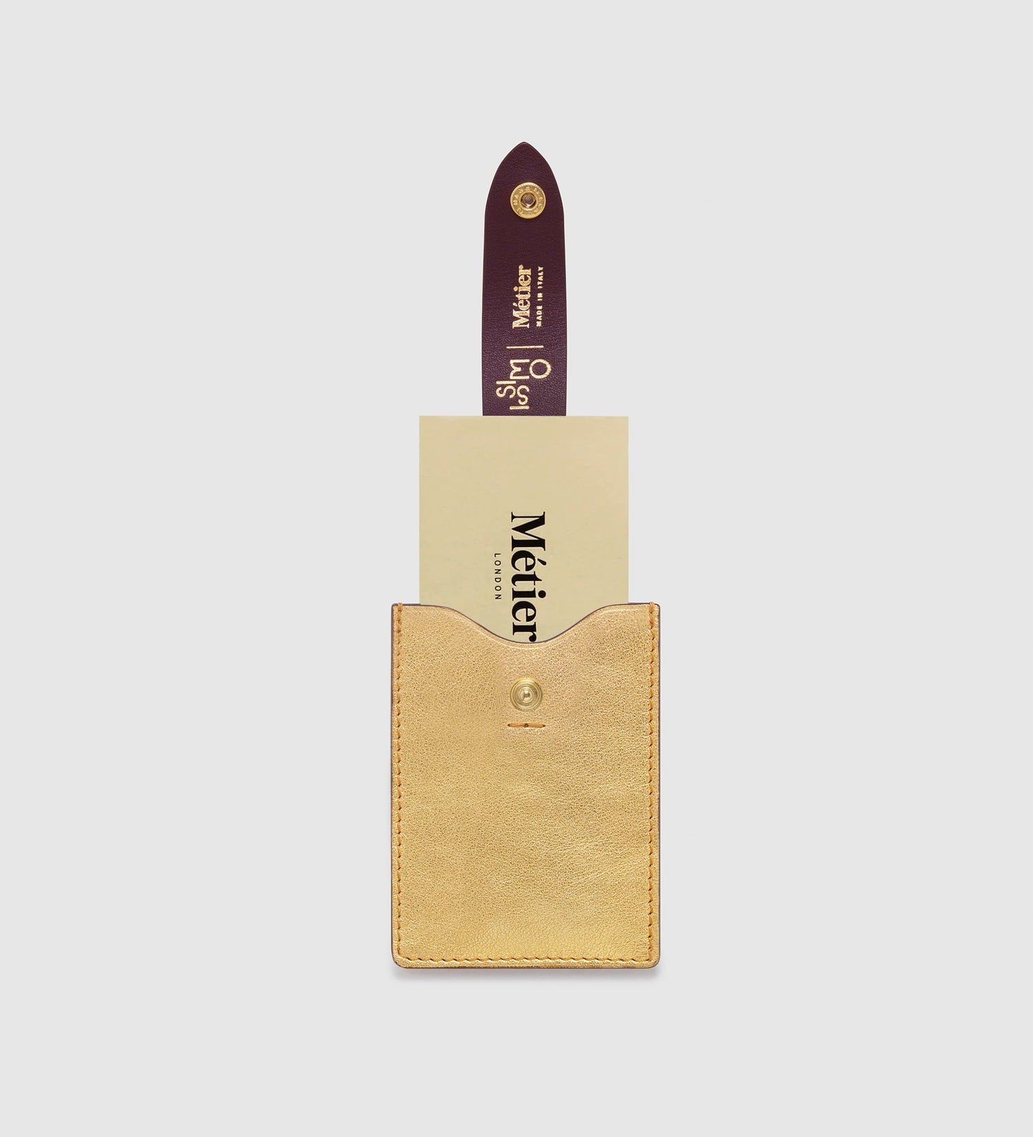Metier - ISSIMO | Métier Small Wallet Metallic Calfskin Gold