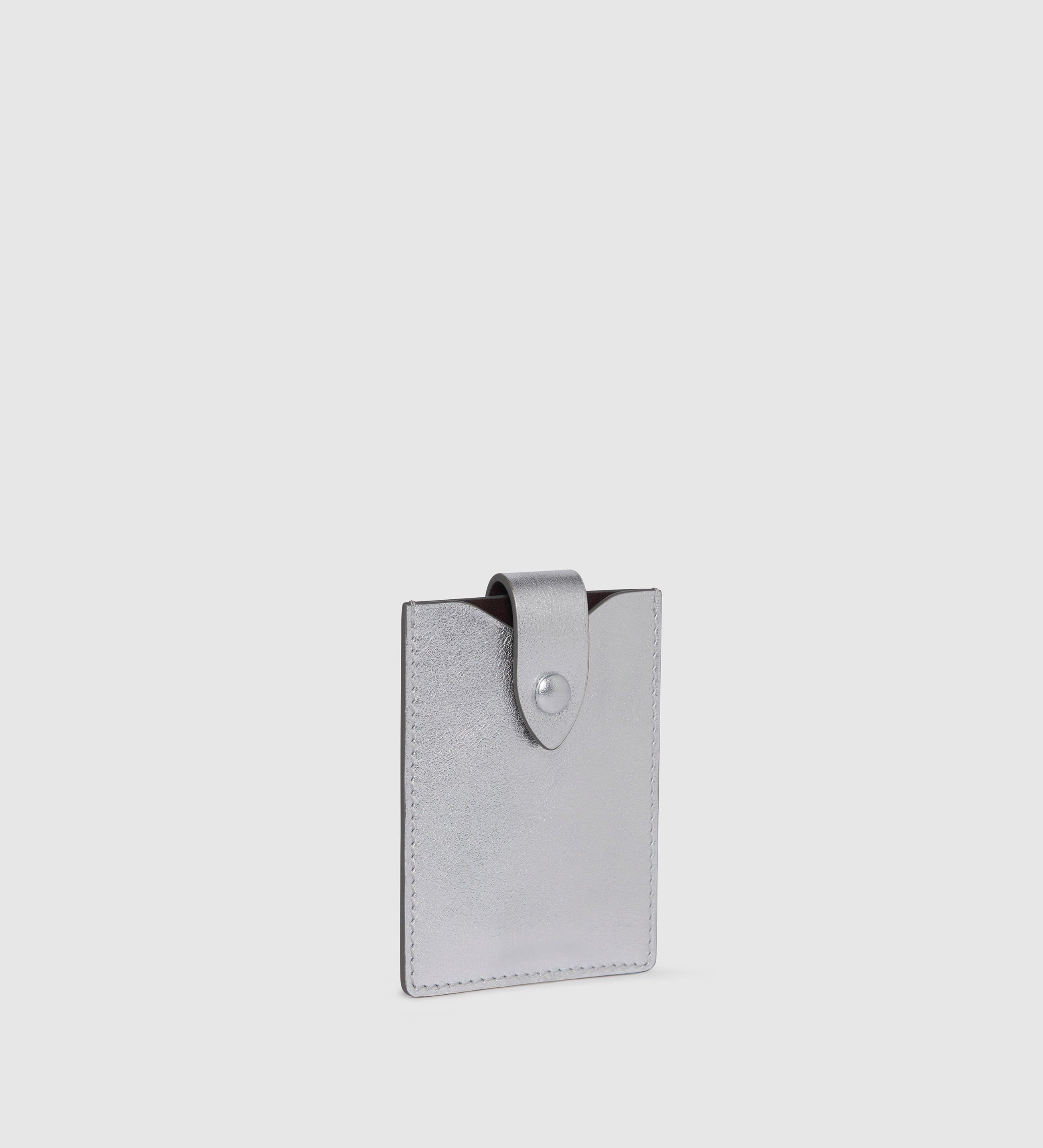 Metier - ISSIMO | Métier Small Wallet Metallic Calfskin Silver