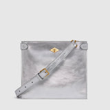 Metier - ISSIMO | Métier Stowaway Metallic Calfskin Silver