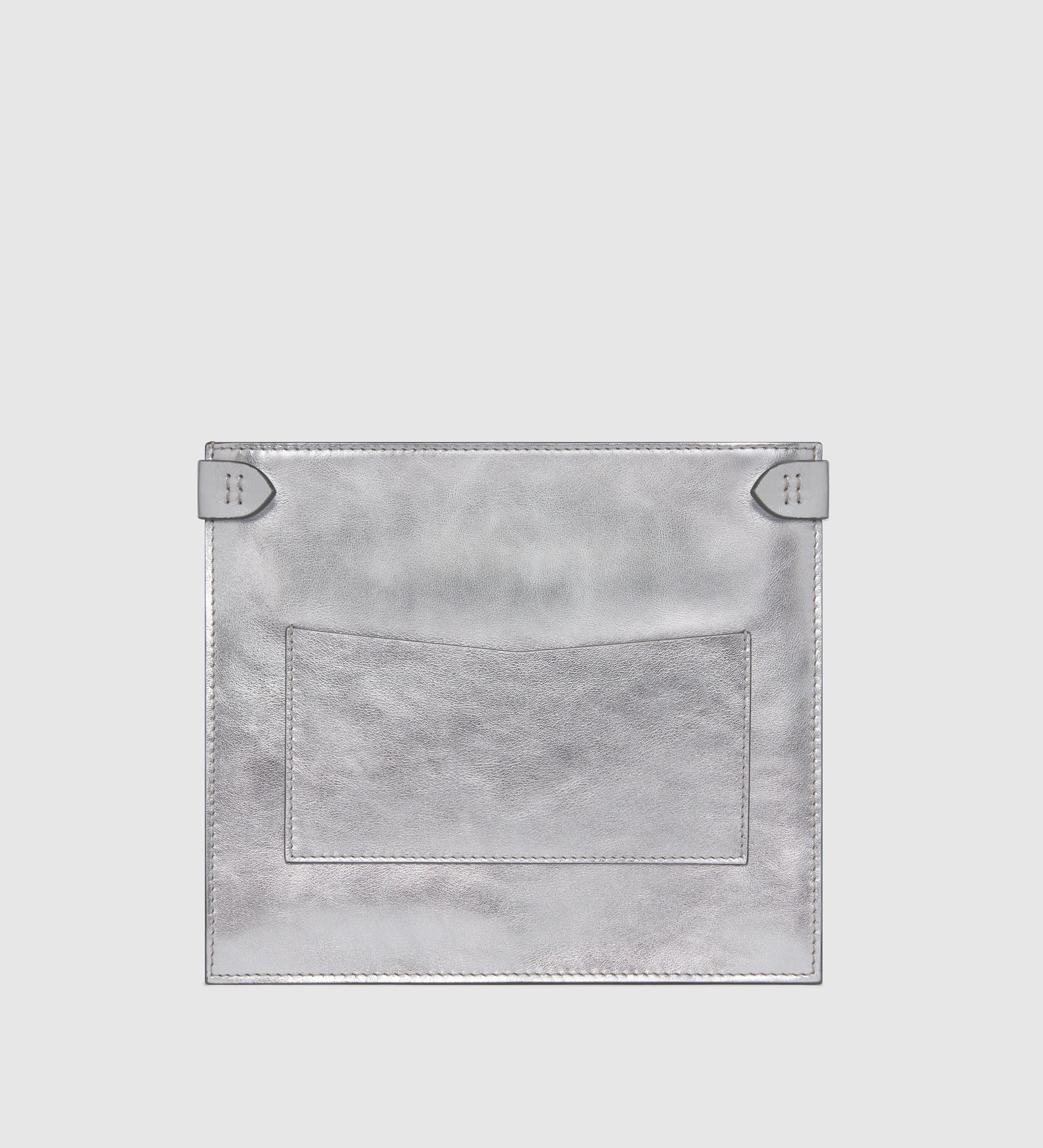 Metier - ISSIMO | Métier Stowaway Metallic Calfskin Silver