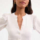 Veronica Beard - Coralee Puff-Sleeve Top