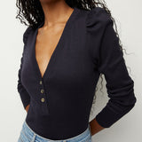 Veronica Beard - Dekalb Puff-Sleeve Top