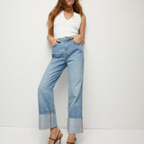 Veronica Beard - Dylan Cuffed Straight-Leg Jean