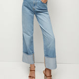 Veronica Beard - Dylan Cuffed Straight-Leg Jean