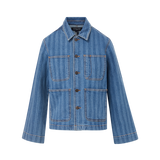 Veronica Beard - Dahl Striped Denim Chore Jacket