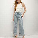 Veronica Beard - Taylor Cuffed Cropped Wide-Leg Jean