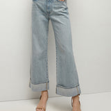 Veronica Beard - Taylor Cuffed Cropped Wide-Leg Jean
