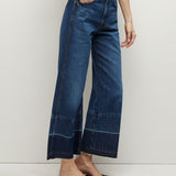 Veronica Beard - Taylor Released Hem Cropped Wide-Leg Jean