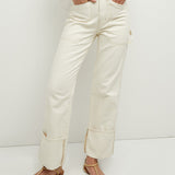 Veronica Beard - Dylan Cuffed Cargo Straight-Leg Jean