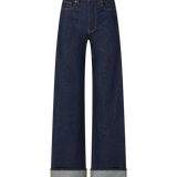 Veronica Beard - Taylor Cuffed Wide-Leg Jean