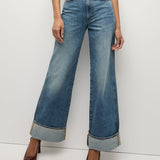Veronica Beard - Taylor Cuffed Wide-Leg Jean