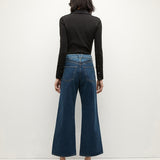 Veronica Beard - Taylor Two-Tone Cropped Wide-Leg Jean