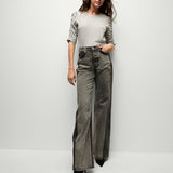 Veronica Beard - Waldorf Ruched - Sleeve Slub T - Shirt