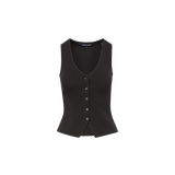 Veronica Beard - Hoorne Button-Down Tank Top