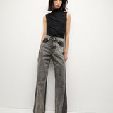 Veronica Beard - Taylor Two-Tone Wide-Leg Jean