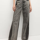 Veronica Beard - Taylor Two-Tone Wide-Leg Jean