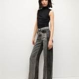 Veronica Beard - Taylor Two-Tone Wide-Leg Jean