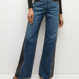 Veronica Beard - Taylor Two-Tone Wide-Leg Jean