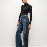 Veronica Beard - Taylor Two-Tone Wide-Leg Jean