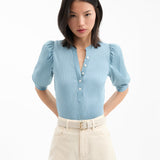 Veronica Beard - Coralee Puff-Sleeve Tee
