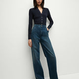 Veronica Beard - Taylor Slant-Pocket Wide-Leg Jean
