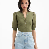 Veronica Beard - Coralee Puff-Sleeve Tee