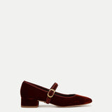Veronica Beard - Cade Velvet Mary Jane Ballet Pump