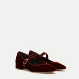 Veronica Beard - Cade Velvet Mary Jane Ballet Pump