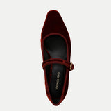Veronica Beard - Cade Velvet Mary Jane Ballet Pump
