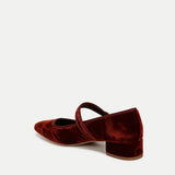 Veronica Beard - Cade Velvet Mary Jane Ballet Pump