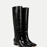 Veronica Beard - Cecile Croc-Embossed Tall Boot