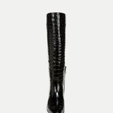 Veronica Beard - Cecile Croc-Embossed Tall Boot