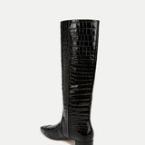 Veronica Beard - Cecile Croc-Embossed Tall Boot